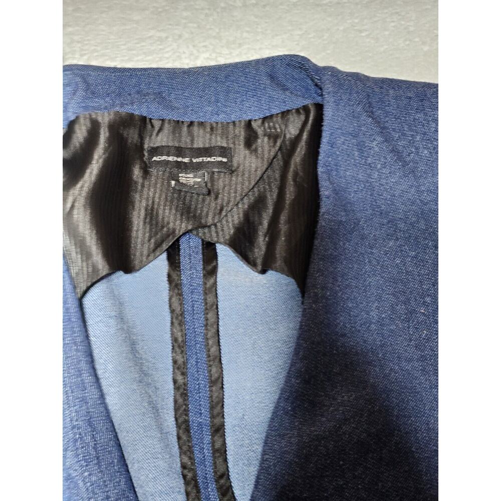 Adrienne Vittadini Open Front Blazer Suit Women XS Navy Blue - Picture 3 of 8